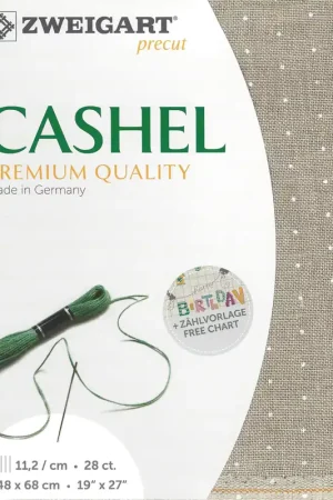 Buy Today Precut Zweigart Cashel Mini Dots 28 count Linen with White Mini Dots 3281/1399