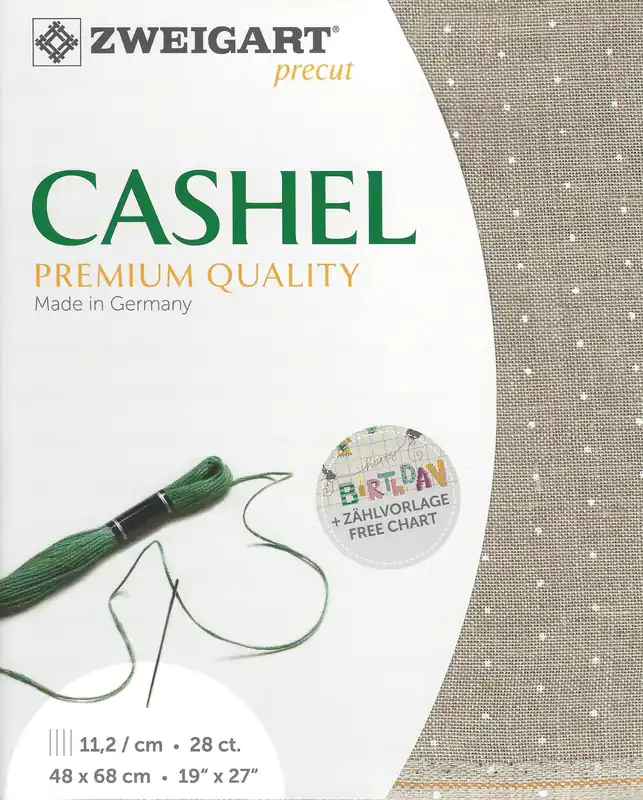 Buy Today Precut Zweigart Cashel Mini Dots 28 count Linen with White Mini Dots 3281/1399