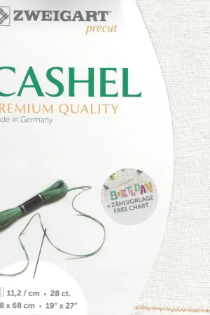 Precut Zweigart Cashel 28 count Opalescent White 3281/1111 Hot Deal