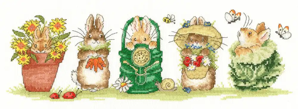 One Day Deal Garden Helpers XMS35 Counted Cross Stitch Kit