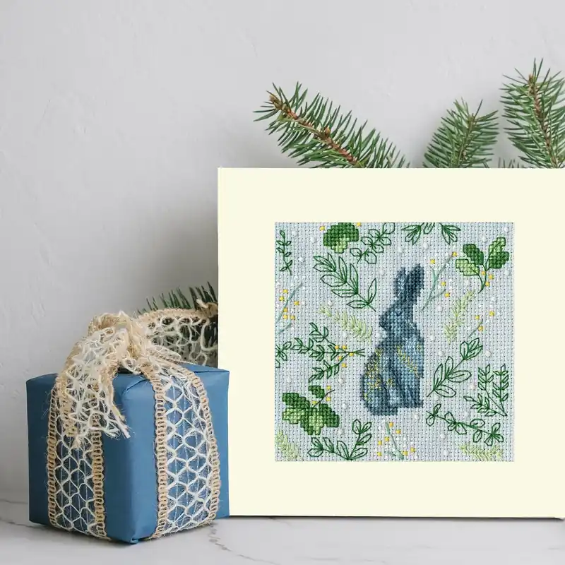 Scandi Hare Kit XMAS61 Counted Cross Stitch Kit Discount