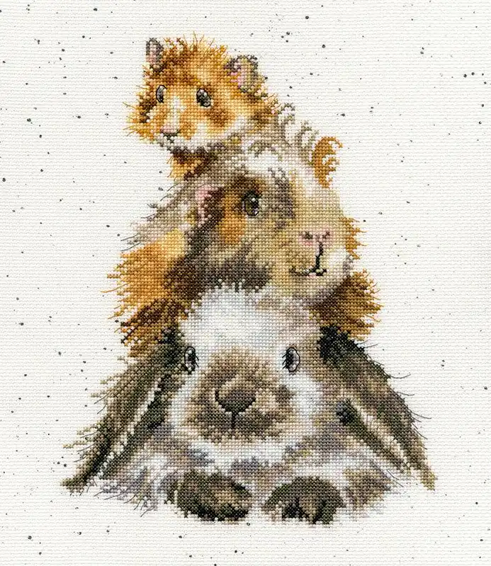 Deal Piggy In The Middle XHD65 Counted Cross Stitch Kit
