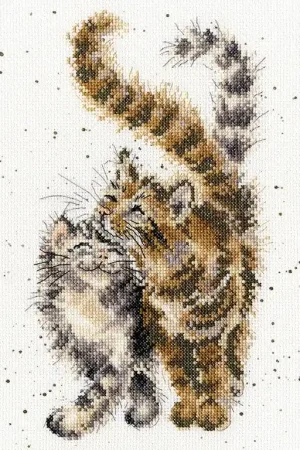 Feline Good XHD60 Counted Cross Stitch Kit One Day Deal