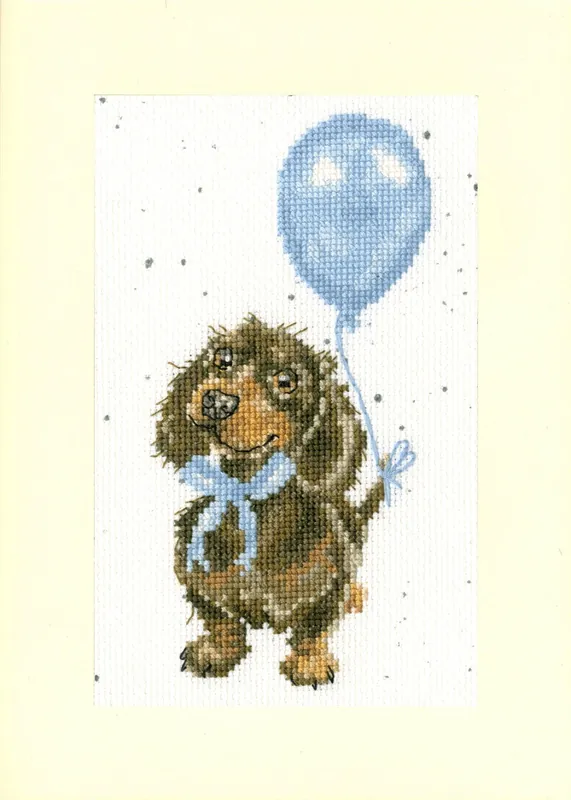 Greeting Card - Welcome Little Sausage XGC33 Counted Cross Stitch Kit Fan Favorite