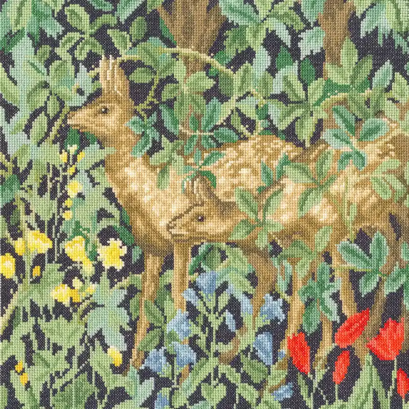 Greenery Deer XAC17 Counted Cross Stitch Kit Direct From Manufacturer