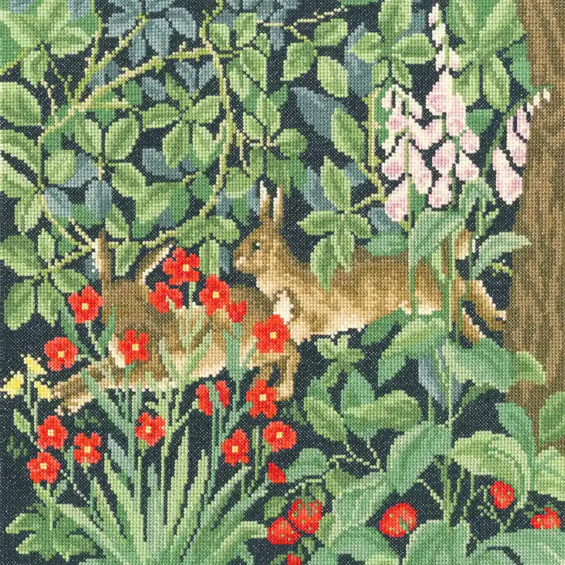 Greenery Hares XAC16 Counted Cross Stitch Kit Top Pick