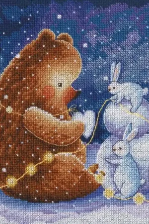 Money Back Guarantee Snow heart M948 Counted Cross Stitch Kit
