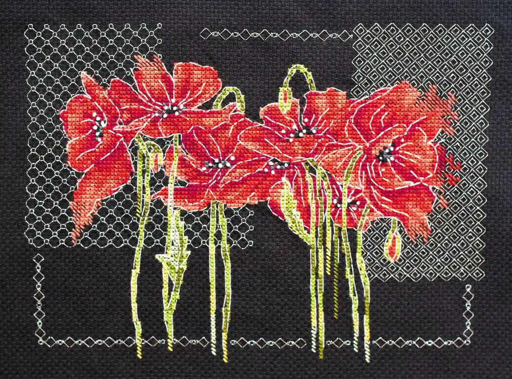 Final Sale Cross-stitch kit Poppies AH-138
