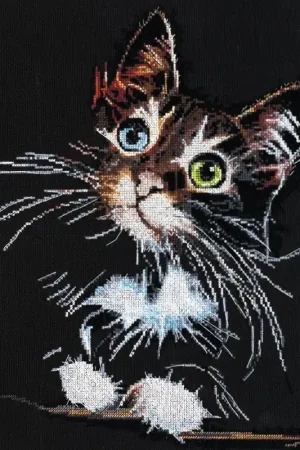 Cross-stitch kit Cute kitten AH-062 Instant Buy
