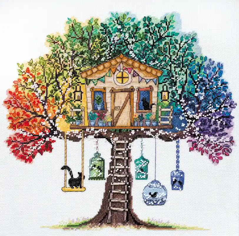 Cross-stitch kit Cat house AH-061 Factory Price
