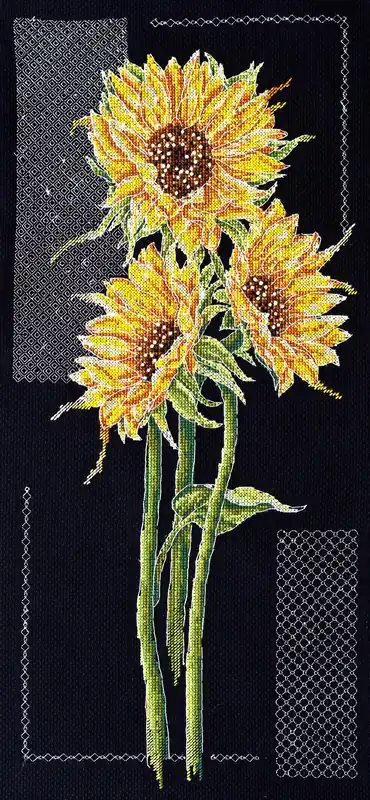 Bargain Cross-stitch kit Bright sunflowers AH-159