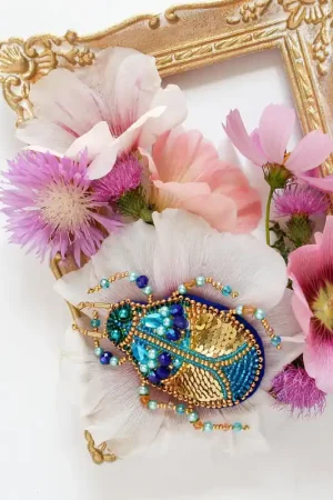Bead Embroidery Decoration Kit Azurite AD-084 Premium