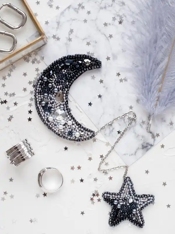 Bead Embroidery Decoration Kit Moon AD-072 Best Price