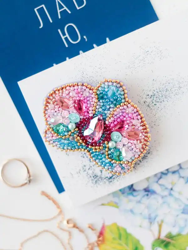 Bead Embroidery Decoration Kit Orchid AD-212 Luxury