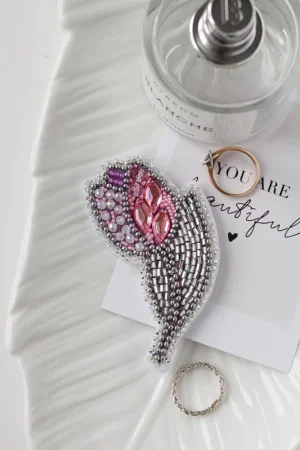 Handmade Bead Embroidery Decoration Kit Tulip AD-100