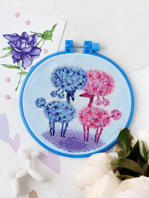 High Quality Cross-stitch kit Sweet couple AHM-035