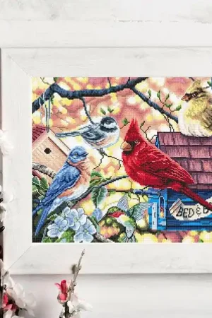 Bargain Springtime Songbirds L8062 Counted Cross Stitch Kit