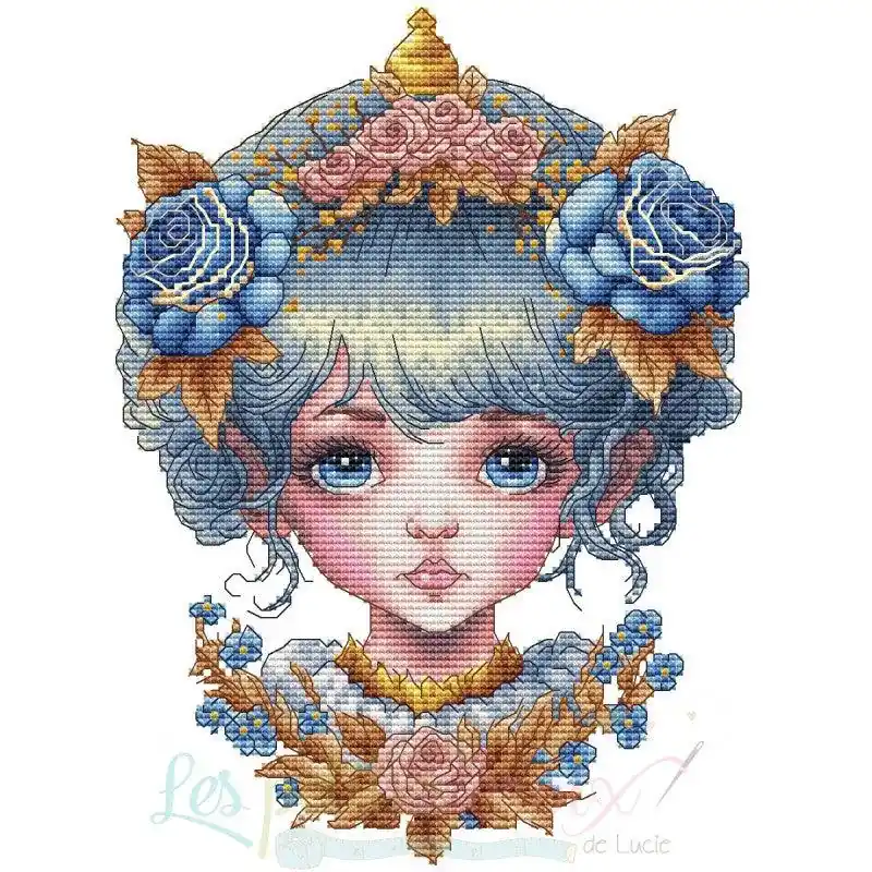 Time-Limited Blue Princess - PDF Cross Stitch Pattern