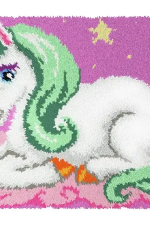 Best Price Latch-hook Carpet Kit on canvas Unicorn 4158