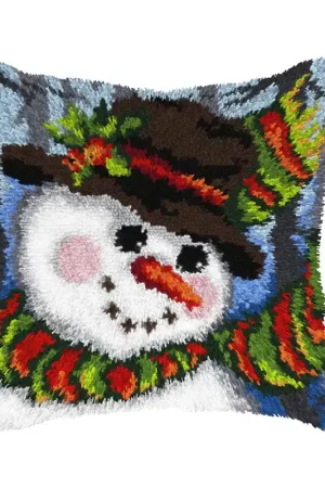 Latch-hook Kit on canvas Snowman 4227 Reduced Price