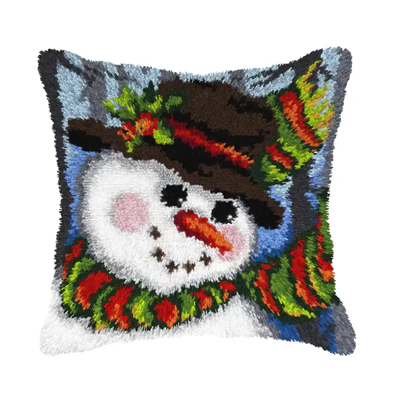 Latch-hook Kit on canvas Snowman 4227 Reduced Price