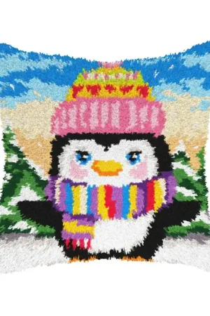 Latch-hook Kit on canvas Penguin 4157 Clearance