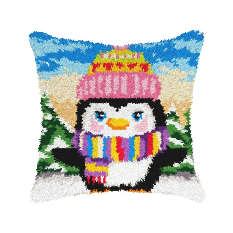 Latch-hook Kit on canvas Penguin 4157 Clearance