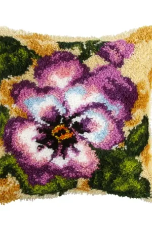 Latch-hook Kit on canvas Pansy 4086 Final Sale