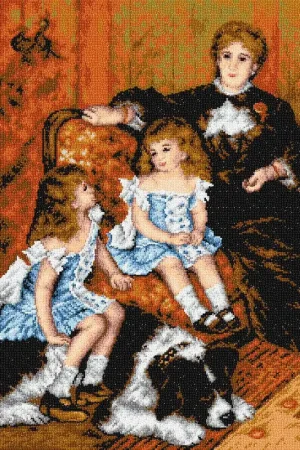 Gobelin canvas for halfstitch without yarn after Auguste Renoir - Mrs. Charpentier with Children 2232R Fresh Stock