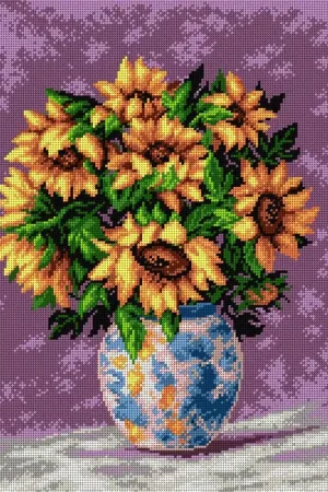 Super Sale Gobelin canvas for halfstitch without yarn Sunflowers 2153M