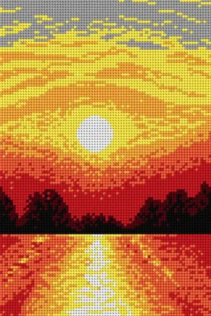 Gobelin canvas for halfstitch without yarn Sunset 1529H Limited Time