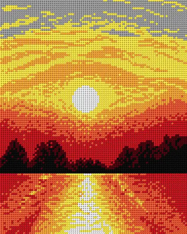 Gobelin canvas for halfstitch without yarn Sunset 1529H Limited Time