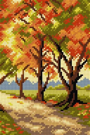 Order Now Gobelin canvas for halfstitch without yarn Autumn Trees 3267F