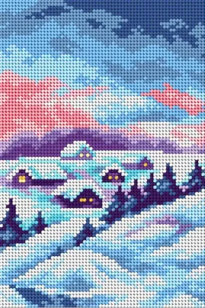 Gobelin canvas for halfstitch without yarn Frosty land 2422F Buy Online