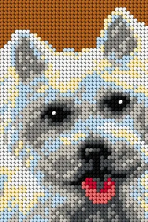Flash Sale Gobelin canvas for halfstitch without yarn West Highland White Terrier 2722D