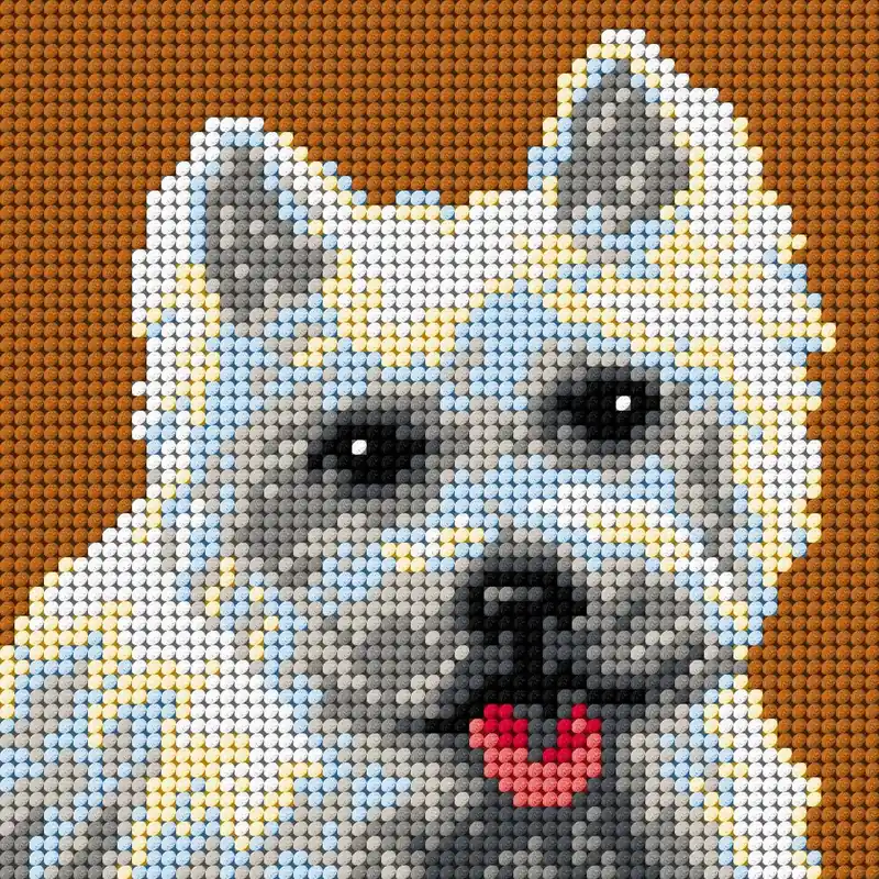 Flash Sale Gobelin canvas for halfstitch without yarn West Highland White Terrier 2722D