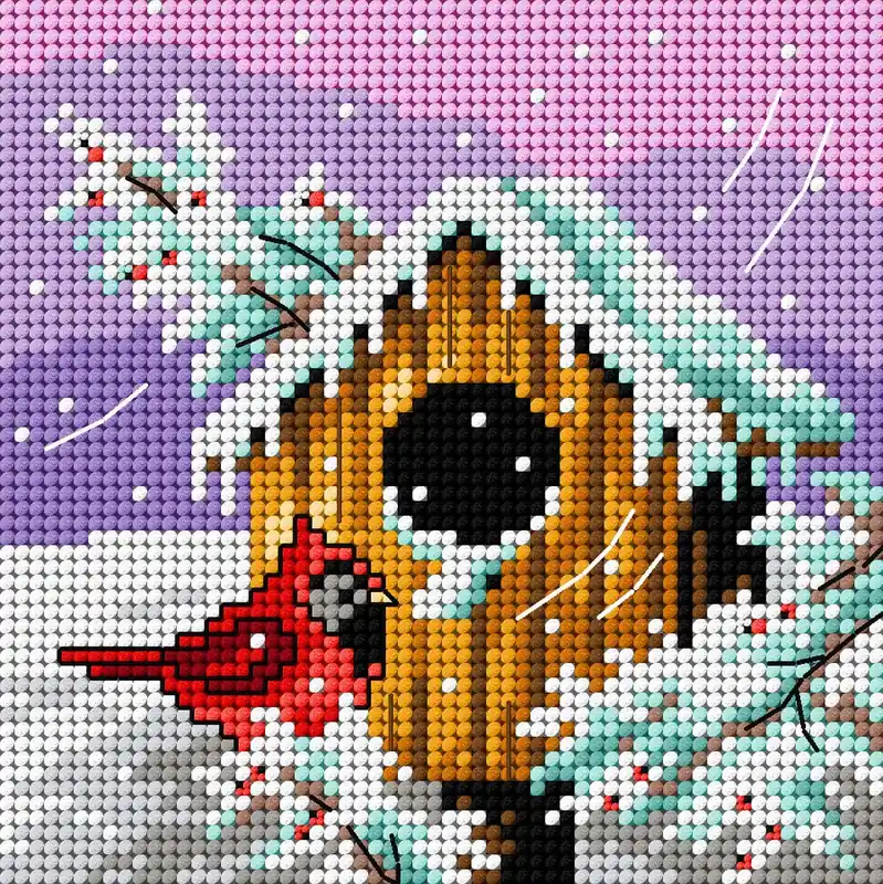 Cheap Gobelin canvas for halfstitch without yarn Four Seaseons - Winter 2308D