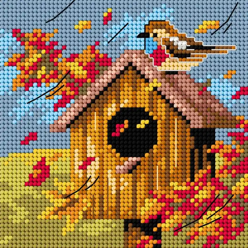 Big Sale Gobelin canvas for halfstitch without yarn Four Seaseons - Autumn 2307D