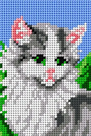 Gobelin canvas for halfstitch without yarn Cat on a Meadow 1455D Secure Checkout