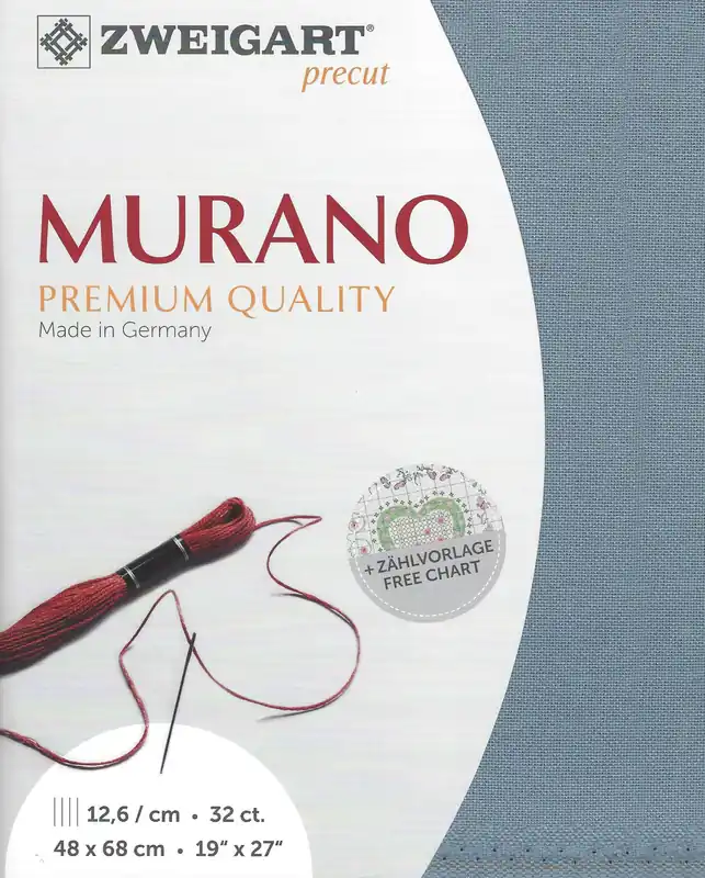 New Arrival Precut Zweigart Murano 32 count Blue Cloud 3984/5106