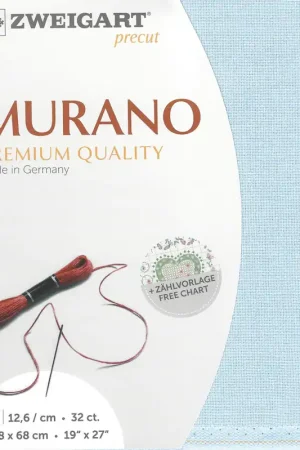 Today Only Precut Zweigart Murano 32 count Light Blue 3984/503