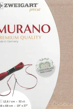 Top Rated Precut Zweigart Murano 32 count Stone Gray 3984/3021