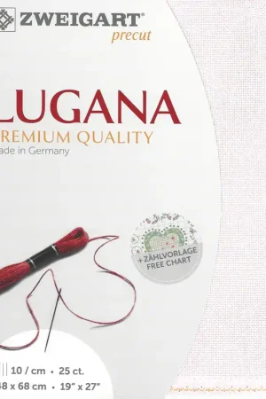 Precut Zweigart Lugana 25 count Pale Rose 3835/443 Don’t Miss Out