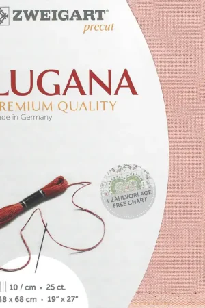 Precut Zweigart Lugana 25 count Ash Rose 3835/403 Popular