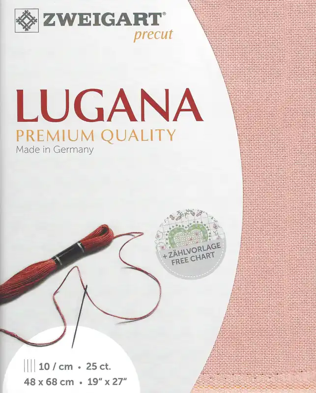 Precut Zweigart Lugana 25 count Ash Rose 3835/403 Popular