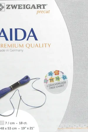 While Supplies Last Precut Zweigart Fein-Aida 18 count Pearl Gray 3793/705