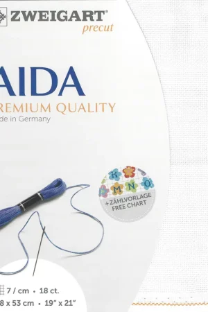 Precut Zweigart Fein-Aida 18 count White 3793/100 Place Order
