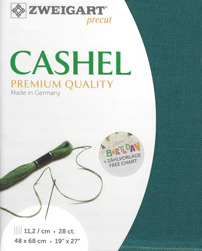Luxury Precut Zweigart Cashel 28 count Moroccan Blue 3281/5153