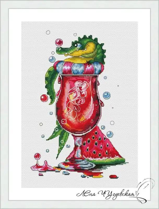 Trusted Brand Funny Crocodile - PDF Cross Stitch Pattern