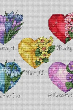 Precious Hearts - PDF Cross Stitch Pattern Order Now